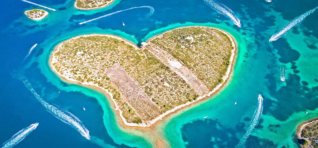 Heart Shaped Island, Galešnjak, Croatia