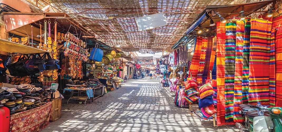 Jamaa el Fna Market in Old Medina, Marrakech, Morocco
