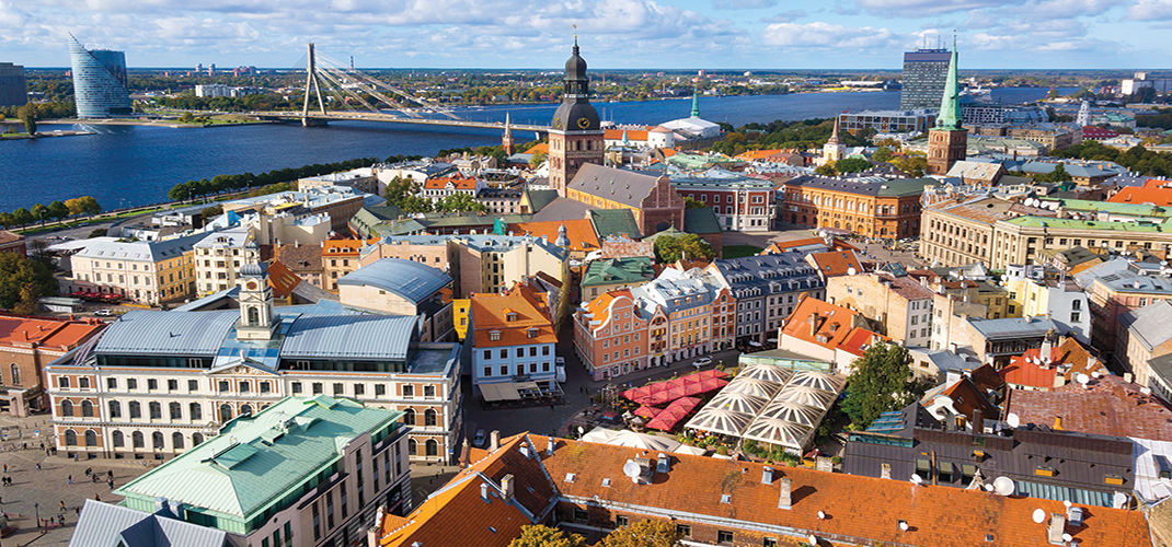 View from the bell tower of St._Peter's Church, Riga, Latvia
